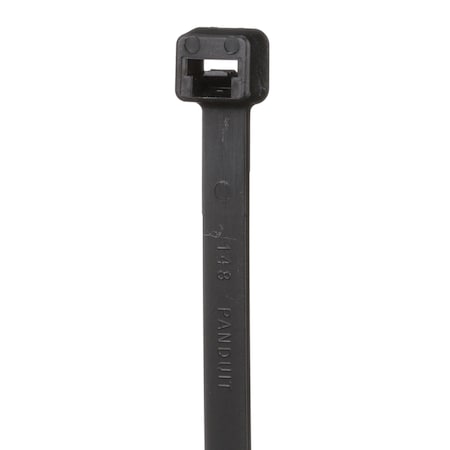 Panduit Cable Tie, 10 in L, 2-1/2 in Max Bundle Dia., Black, Nylon 6/6, 50 lb Strength, 1000 PK PLT2.5S-M30